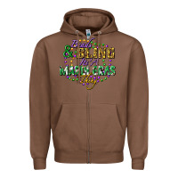 Chestnut Beads and bling it's' a Mardi Gras thing Zipper Hoodie - FaDigitalArtStudio