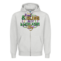 Dove Grey Beads and bling it's' a Mardi Gras thing Zipper Hoodie - FaDigitalArtStudio