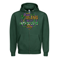Sports Green Beads and bling it's' a Mardi Gras thing Zipper Hoodie - FaDigitalArtStudio