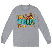 Heather Grey Talk Turkey To Me Long Sleeve Tee - texasbilliewilder