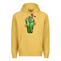 Antique Gold Western Cactus Cold Frappe Premium Hoodie - FaDigitalArtStudio