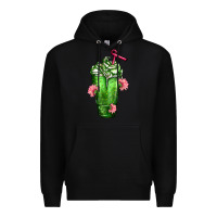 Black Western Cactus Cold Frappe Premium Hoodie - FaDigitalArtStudio