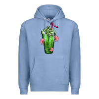 Colony Blue Western Cactus Cold Frappe Premium Hoodie - FaDigitalArtStudio