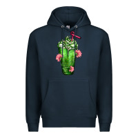 Navy Western Cactus Cold Frappe Premium Hoodie - FaDigitalArtStudio