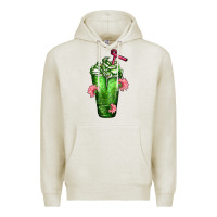 Oatmeal Heather Western Cactus Cold Frappe Premium Hoodie - FaDigitalArtStudio