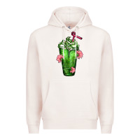 Pale Pink Western Cactus Cold Frappe Premium Hoodie - FaDigitalArtStudio