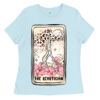 Baby Blue hair stylist Ladies Tee - MaliasSmallBusiness