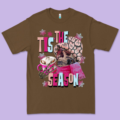 Tis The Season Winter Skull Premium Tee Designed By Nancycooperartshop