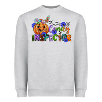 Heather Grey candy inspector Heavyweight Sweatshirt - CowGirlArtShop