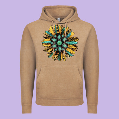 Gemstone Sunflower Vintage Hoodie Designed By Bettercallsaul