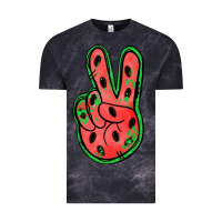 Cloud Black watermelon peace sign Vintage Tee - Jasminsmagicworld