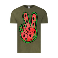 Vintage Olive watermelon peace sign Vintage Tee - Jasminsmagicworld