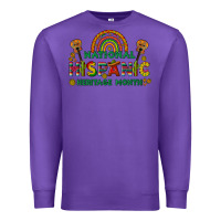 Purple national hispanic heritage month Premium Sweatshirt - BundleAndBundleShop