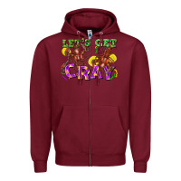Burgundy Let's get cray Zipper Hoodie - FaDigitalArtStudio