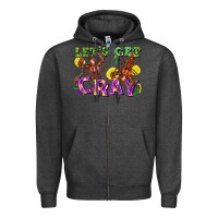 Charcoal Heather Let's get cray Zipper Hoodie - FaDigitalArtStudio