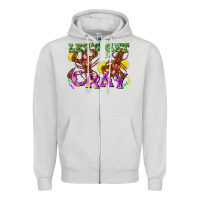 Dove Grey Let's get cray Zipper Hoodie - FaDigitalArtStudio