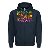 Navy Let's get cray Zipper Hoodie - FaDigitalArtStudio