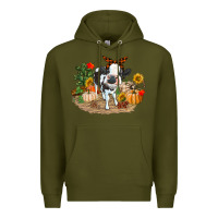 Army Green Fall baby cow Premium Hoodie - RanaPortraitStore
