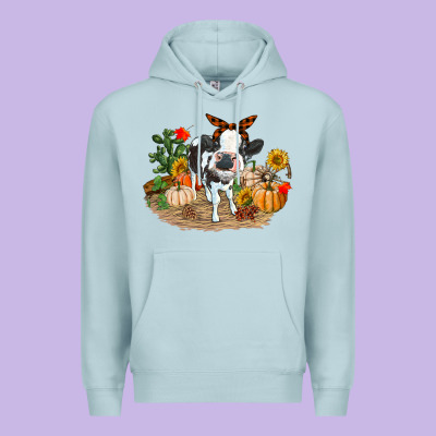 Fall Baby Cow Premium Hoodie Designed By Ranaportraitstore