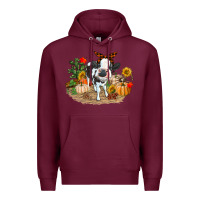 Burgundy Fall baby cow Premium Hoodie - RanaPortraitStore