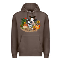 Coffee Fall baby cow Premium Hoodie - RanaPortraitStore