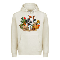Oatmeal Heather Fall baby cow Premium Hoodie - RanaPortraitStore