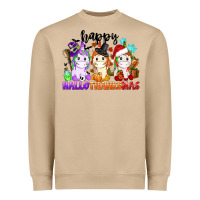 Mushroom happy hallothanksmas unicorn Heavyweight Sweatshirt - CowGirlArtShop