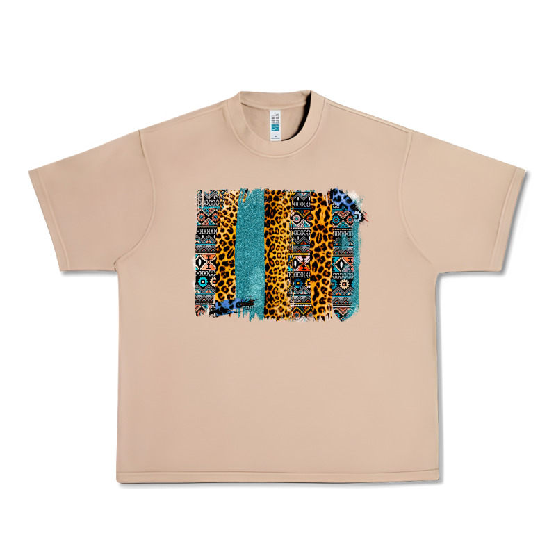 Aztec Leopard Glitter Brushstrokes Urban Heavy Tee by Bettercallsaul | Teevron