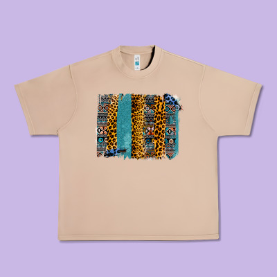 Aztec Leopard Glitter Brushstrokes Urban Heavy Tee Designed By Bettercallsaul