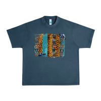 Midnight Navy Aztec Leopard Glitter Brushstrokes Urban Heavy Tee - Bettercallsaul
