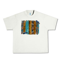 Pistachio Aztec Leopard Glitter Brushstrokes Urban Heavy Tee - Bettercallsaul