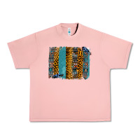 Salmon Aztec Leopard Glitter Brushstrokes Urban Heavy Tee - Bettercallsaul