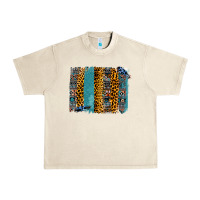 Sandshell Aztec Leopard Glitter Brushstrokes Urban Heavy Tee - Bettercallsaul