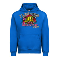 Cobalt im just a woman who loves her firefighter Urban Hoodie - SublimationCraftShop