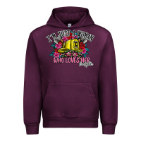 Mauve Wine im just a woman who loves her firefighter Urban Hoodie - SublimationCraftShop
