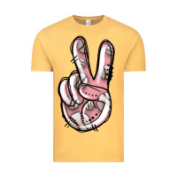 Vintage Mustard baseball peace sign Vintage Tee - Jasminsmagicworld