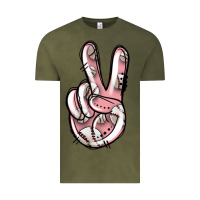 Vintage Olive baseball peace sign Vintage Tee - Jasminsmagicworld