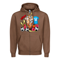 Chestnut Soccer Cold Drink Frappe Zipper Hoodie - FaDigitalArtStudio