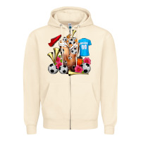 Sandshell Soccer Cold Drink Frappe Zipper Hoodie - FaDigitalArtStudio