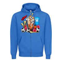 True Royal Soccer Cold Drink Frappe Zipper Hoodie - FaDigitalArtStudio