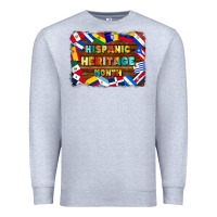 Heather Grey hispanic heritage flags Premium Sweatshirt - BundleAndBundleShop