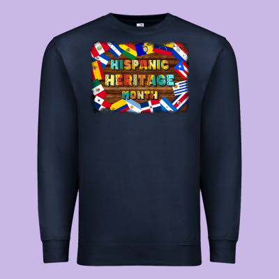 Hispanic Heritage Flags Premium Sweatshirt Designed By Bundleandbundleshop