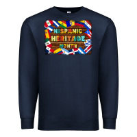 Navy hispanic heritage flags Premium Sweatshirt - BundleAndBundleShop