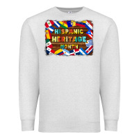 Oatmeal Heather hispanic heritage flags Premium Sweatshirt - BundleAndBundleShop