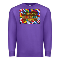 Purple hispanic heritage flags Premium Sweatshirt - BundleAndBundleShop