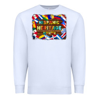 White hispanic heritage flags Premium Sweatshirt - BundleAndBundleShop