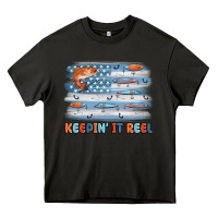 Asphalt fishing lure flag keepin' it reel Heavy Core Tee - MaliasSmallBusiness