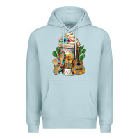 Blue Mist Mexican Hot Coffee Cup Premium Hoodie - FaDigitalArtStudio