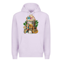 Lilac Mexican Hot Coffee Cup Premium Hoodie - FaDigitalArtStudio