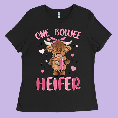 One Boujee Heifer Ladies Tee Designed By Maliassmallbusiness